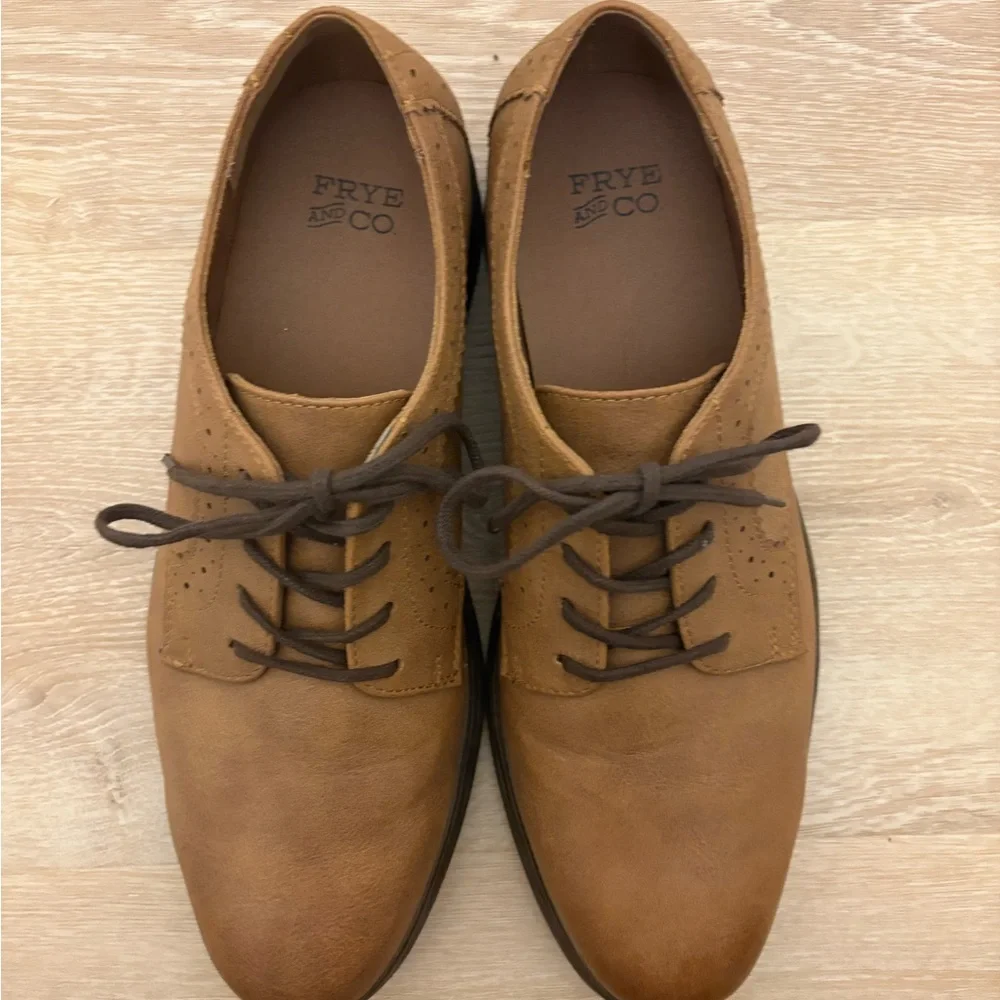 Frye & Co Men's Grant Oxford Shoes Cognac Brown 9.5M